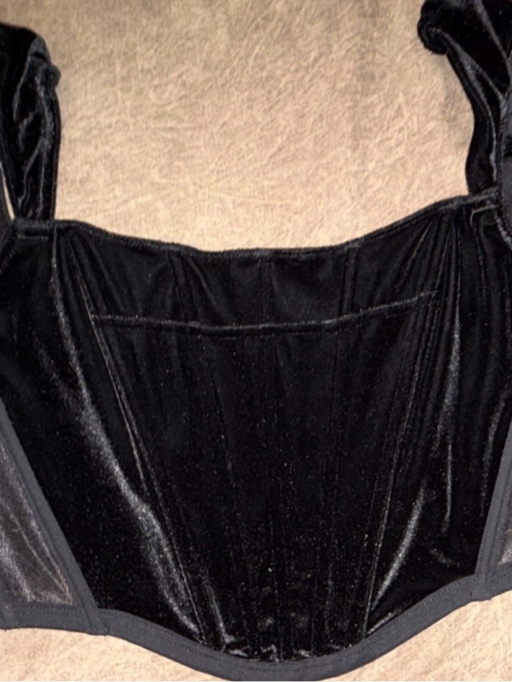 Victoria’s Secret black Velvet Corset Top - Women Intimates NWT